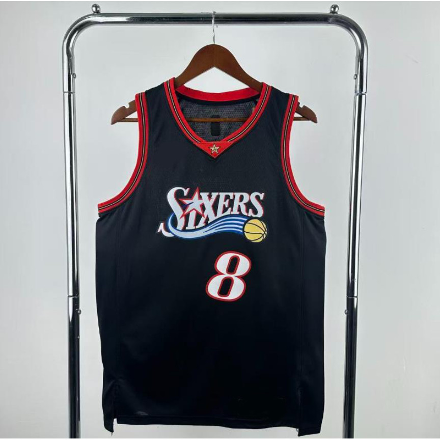 [กดร้อน]2026 เสื้อบาสเก็ตบอล Philadelphia 76ers Have Logo George Allen Iverson City Edition Jersey