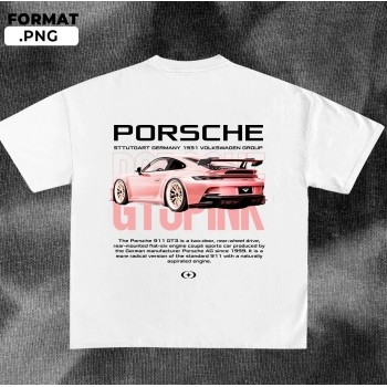 เสื้อสเวตเชิ้ต Porsche 911 Gt3 สีชมพู