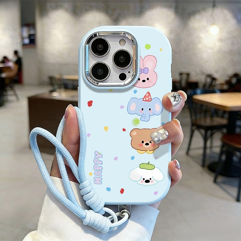 S68 CASE + สร้อยข้อมือ iPhone 13 12 ปลอก iPhone 11 14 15 16 17pro กรณี hp iphone 13 12 11 Pro Max 15