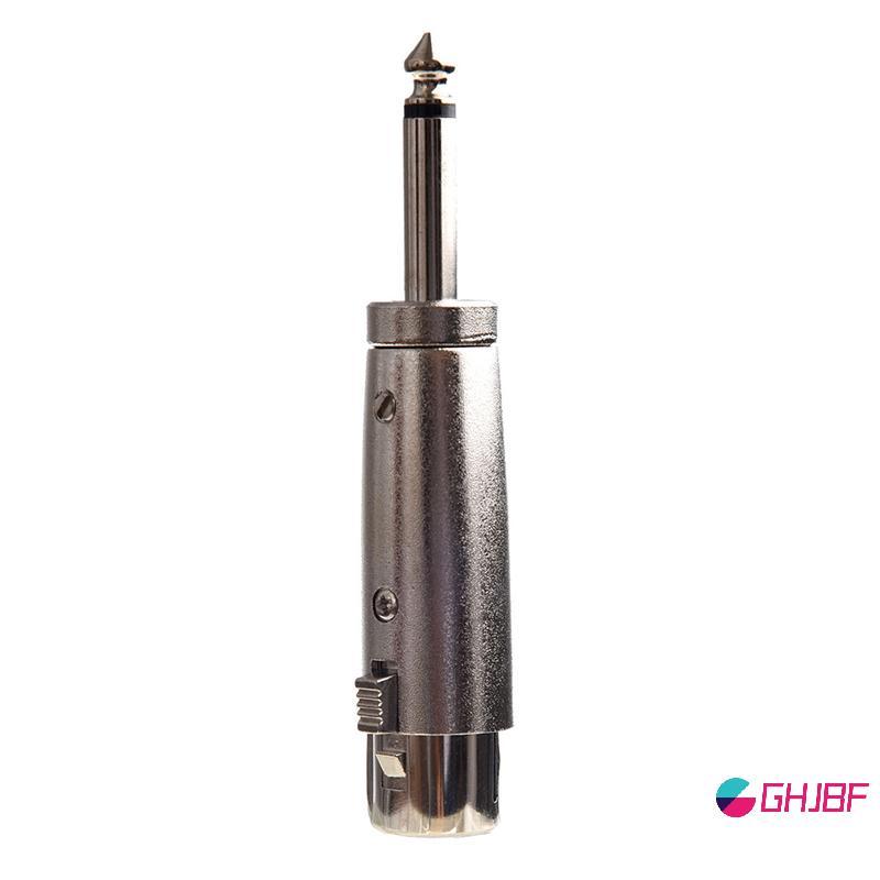 GHJBF] Silver-colored JK Pin XLR Female To 1/4 "6.35 มม.ชาย Mono Ja Lead Adapter AD สสnnknant คอเต่า