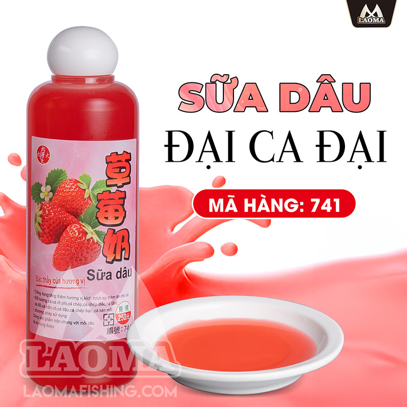 ของแท้ Fishing Essence Dai Ca Dai Strawberry Milk 250ML - รหัส 741 - เหยื่อตกปลาสําหรับปลาแอฟริกัน ป