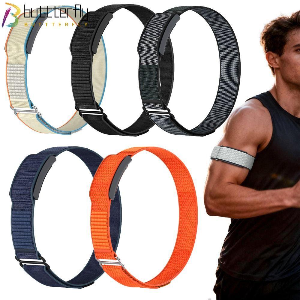 BUTTTERFLY Fitness Tracker Arm Band, Breathable Loop Design Sport Band Bicep Band, ไนลอนปรับสายคล้อง