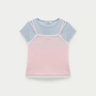 [Pomelo] เสื้อสายเดี่ยวคอวี / Layered Cami Tee