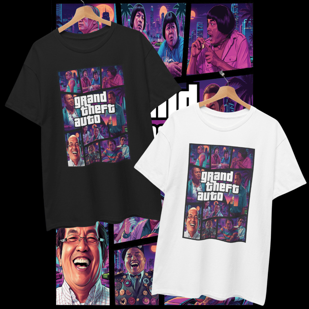 เสื้อยืด GTA 6 น้าค่อม (Cotton 100%) เสื้อยืดพิมพ์ลาย
