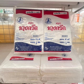 [ยกมัด5กก] ถุงร้อนใส PP ถุงแกง ห่อละ500กรัมx10ห่อ= 5กก.ยกมัด 🙋‍♀️ตรานางกวัก