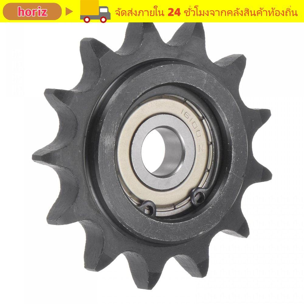 HORIZ Chain Idler Sprocket, 13 ฟัน C45 เหล็กคาร์บอนนูน Idler Gear, ทนทาน 10 มม.Bore 1/2 "Pitch แบริ่