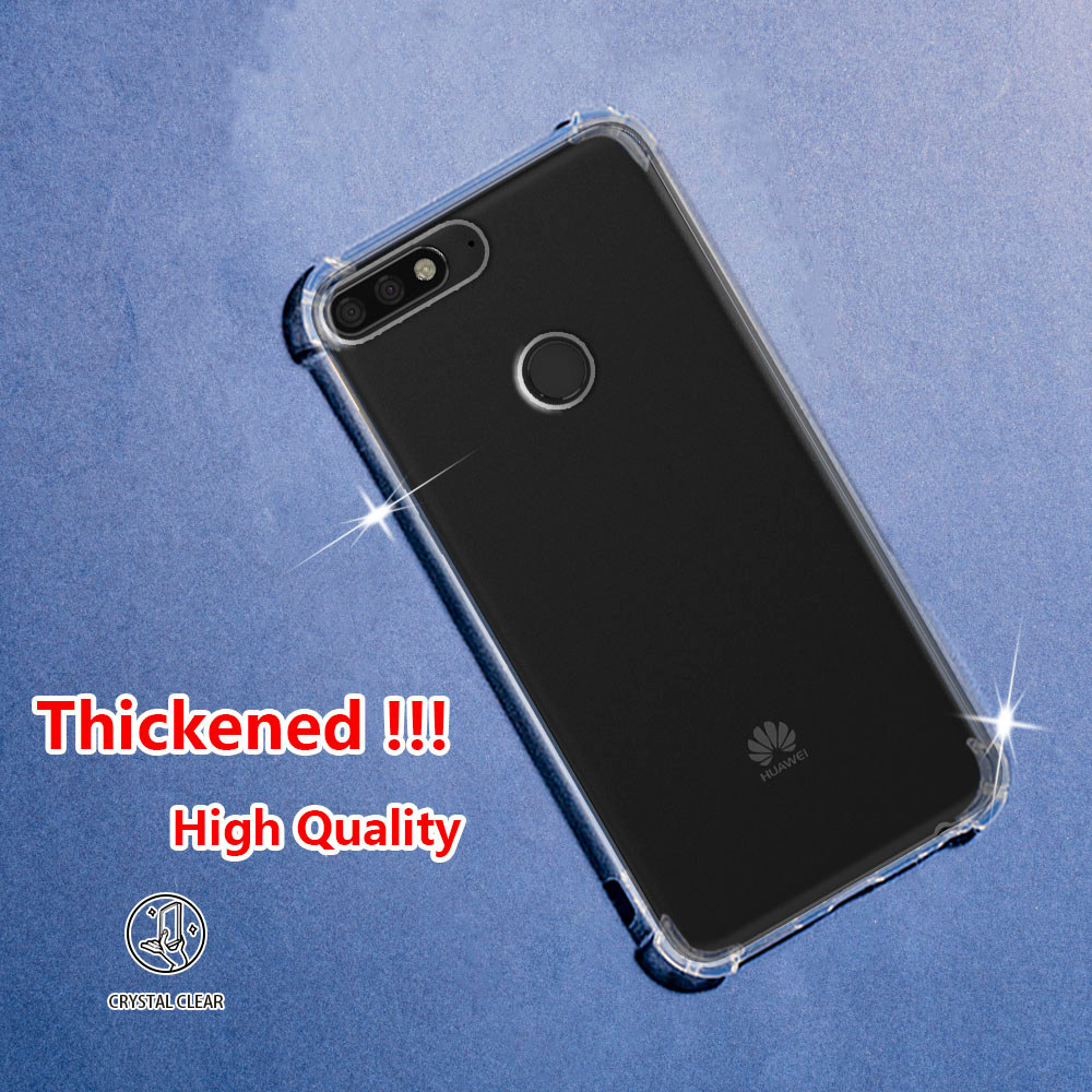 Huawei Y7 Prime 2018 Nova 2 Lite Honor 7C LDN-L21 LX2 TL10 30 40 L41 Crystal Clear Jelly Case Air-Gu