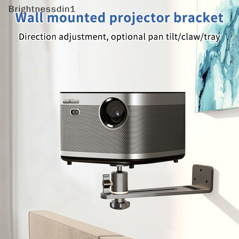[Brightnessdin] Portable Projector Braet 360° Rotatable Wall Mount Beamer Holder Universal 1/4 สกรูส