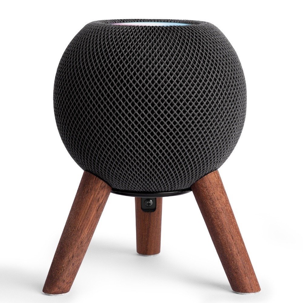ขายใหม่ [คลังสินค้าพร้อม] Homepod mini Bracket Walnut apple Audio ลําโพงขนาดเล็กอุปกรณ์เสริมแร็คยกระดับฐานไม้เดสก์ท็อปกันลื่น