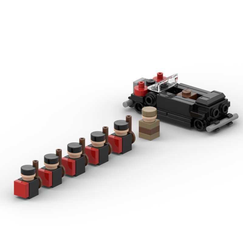Mercedes-Benz K First Special Vehicle and Guard Flag Force Mini MOC Building Block Soldier Military 