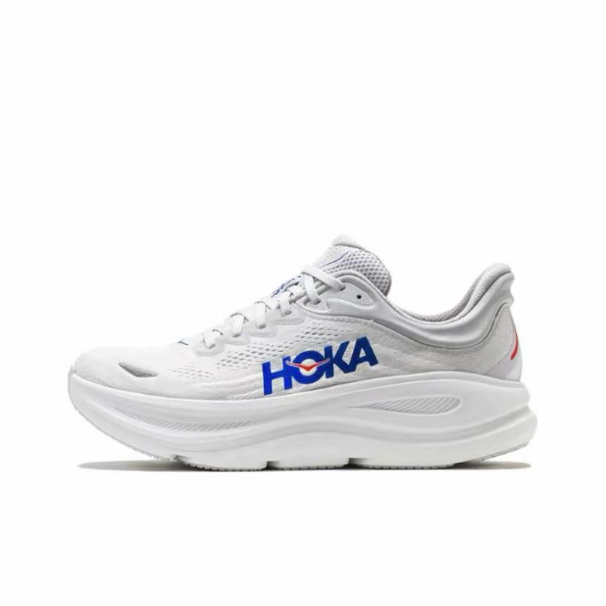 E1EM HOKA Bondi 9 ผู้ชายผู้หญิงรองเท้าวิ่ง Shock Absorption รองเท้าวิ่งถนน ThickSoled กีฬารองเท้า V4