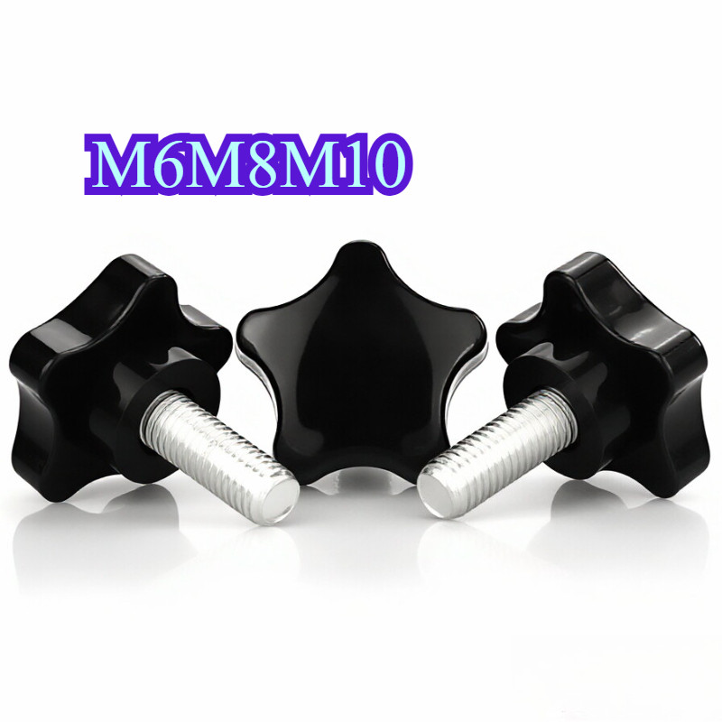 สกรูด้ามพลัม สกรูมือเบเกอไลต์ห้าดาว สกรูดาว กลไก พร้อมด้าม M6/M8/M10 WY