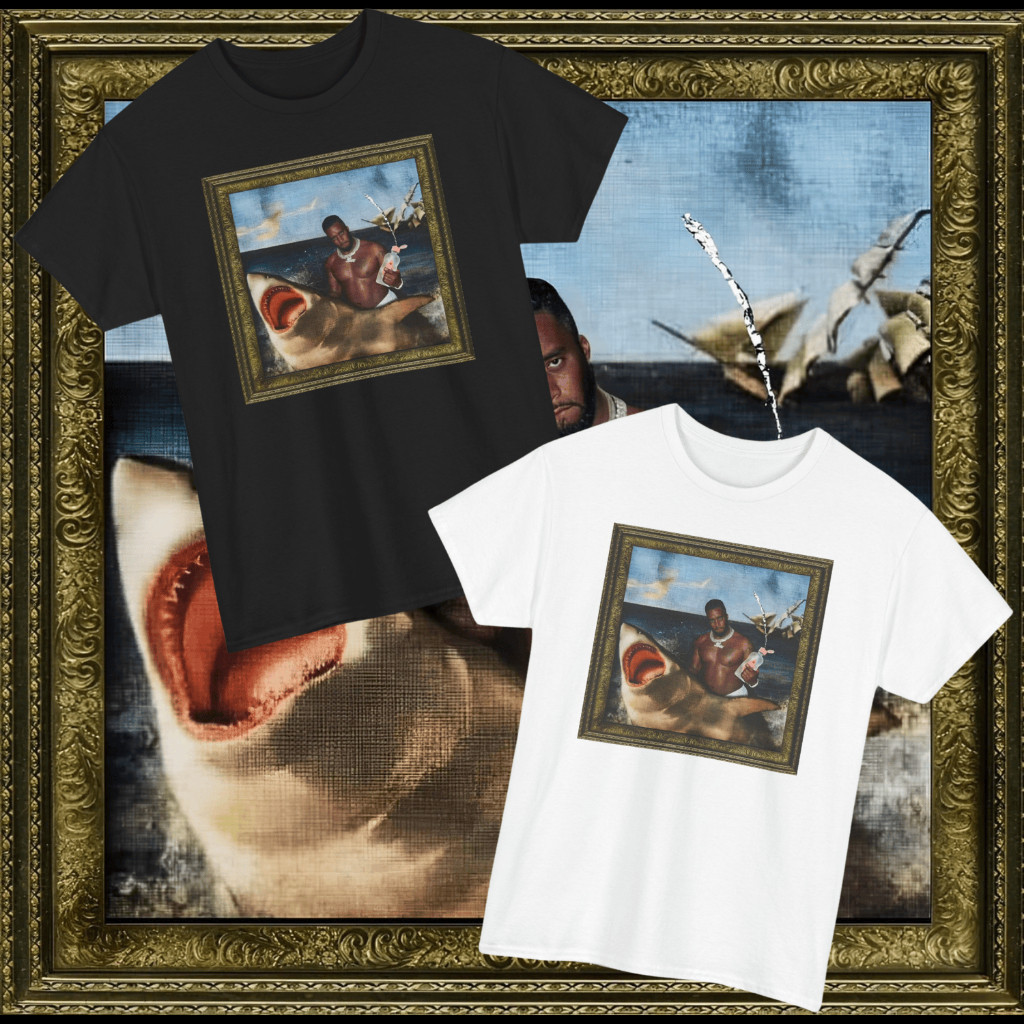 เสื้อยืด Diddy Shark Baby Oil (Cotton 100%) เสื้อยืดพิมพ์ลาย