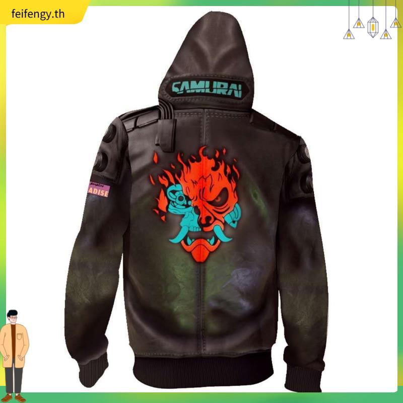 Cyberpunk 2077 Hoodie เสื้อกันหนาวแฟชั่น 3D พิมพ์แจ็คเก็ต unisex Coat Outerwear