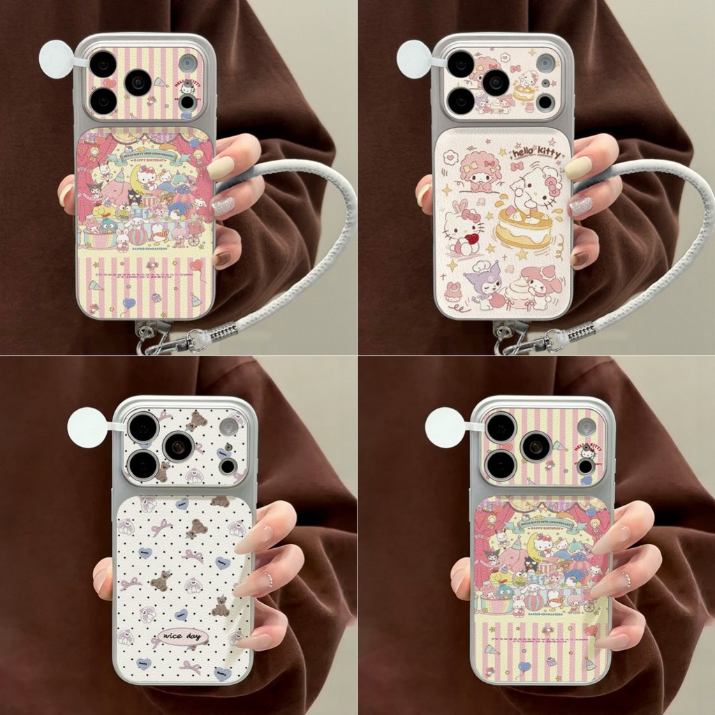 เคสโทรศัพท์ for iPhone 11 17 15 12 Pro Max เคสไอโฟน 13 Air case 14 16 Pro Max เคสไอโฟน11 เคส มีสายคล้องข้อมือ Anti-loss