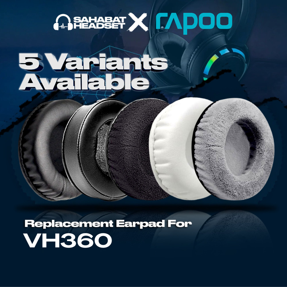 แผ่นรองหูฟังแผ่นรองหูฟัง Rapoo VH360 VH 360 VH-360 แผ่นโฟม