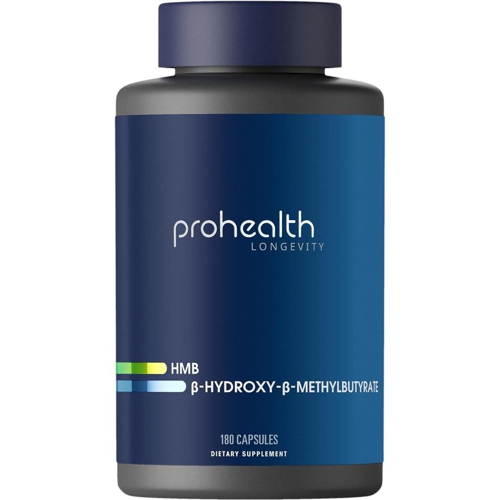 ProHealth HMB อาหารเสริมสําหรับผู้ชายและผู้หญิง (แคลเซียม β-Hydroxy- β-เมทิลบูเทรตโมโนไฮเดรต) 180 แค