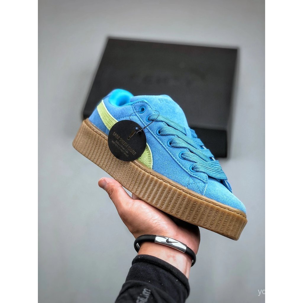 PUMA x Rihanna Fenty Avati สำหรับทั้งผู้ชายและผู้หญิง รองเท้าลำลองสายรัดแบบ Lace-Up กันลื่น ออกแบบมา