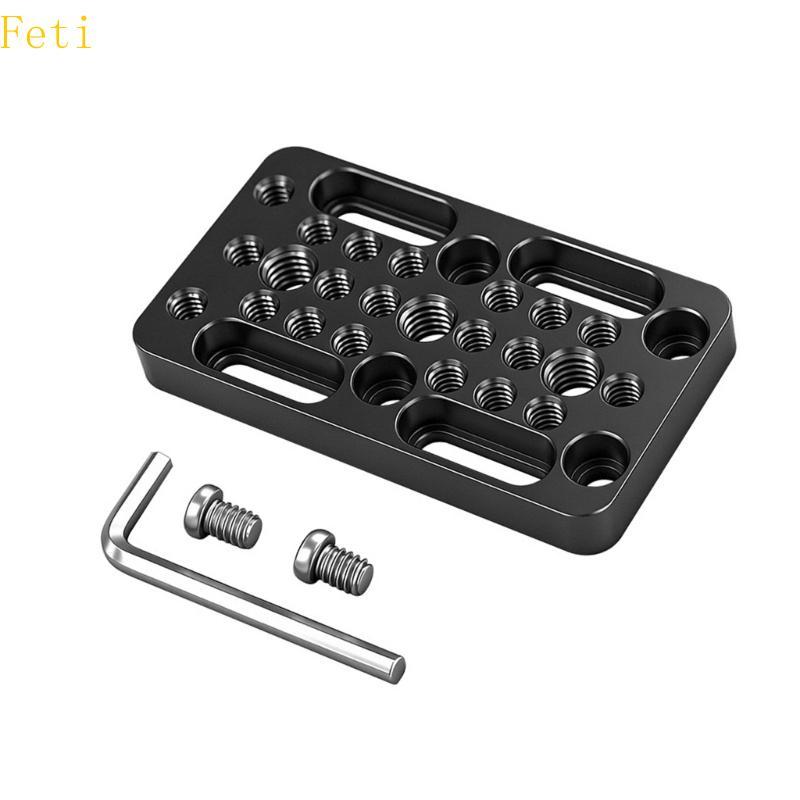 Feti Functional กล้องแผ่นยึดที่มีรูเกลียวหลายรูสําหรับแสงวิดีโออุปกรณ์เสริมเพลงสําหรับ Filming Reco