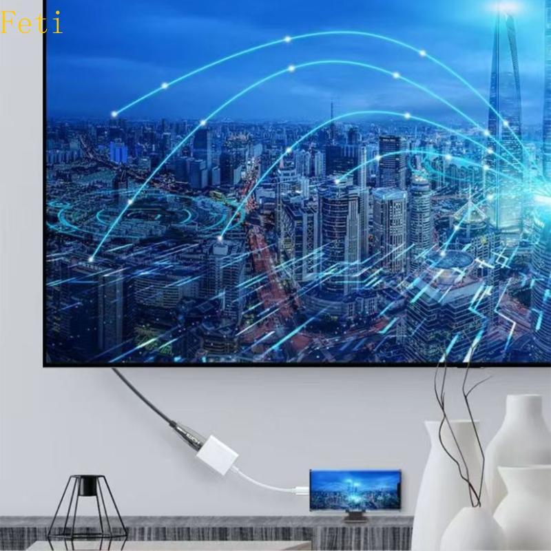 Feti อะแดปเตอร์ USB Type C ถึง Hdmis 4K 3840x2160 30Hz เอาต์พุตวิดีโอปลั๊กและเล่น