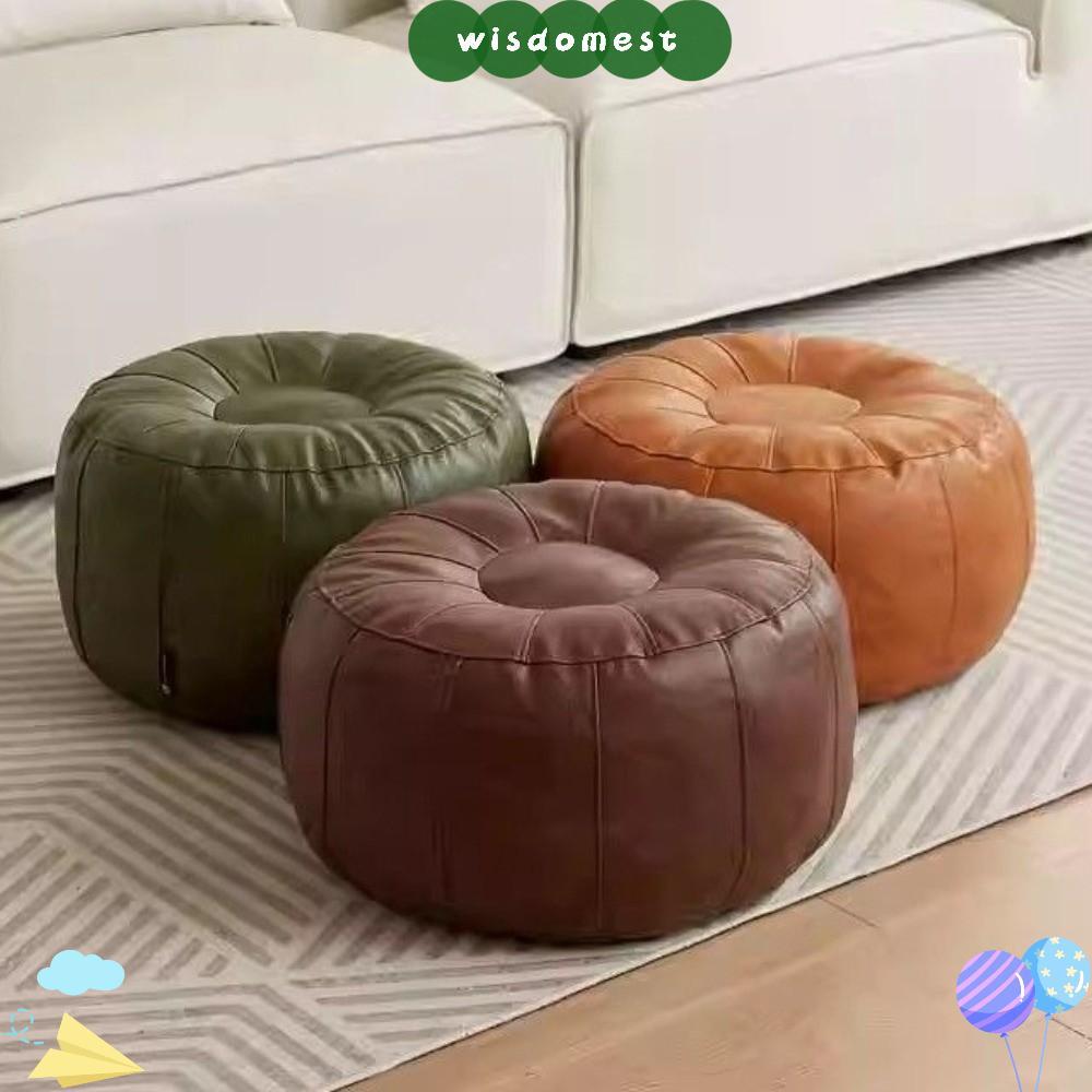 เก้าอี้เก็บเสื้อผ้า WISDOMEST รอบต้องเติมเสื้อผ้า Unstuffed Storage ขา Bench, แฟชั่น Nordic PU หนัง Minimalist Ottoman ที่นั่งห้องนั่งเล่น