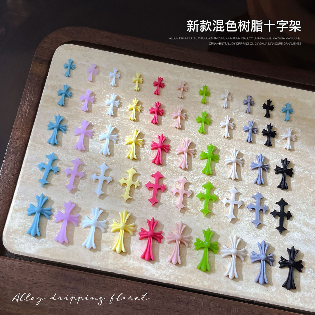 ใหม่สีเรซิ่นข้ามอุปกรณ์แต่งเล็บสไตล์หวานเย็น มาการอง เรซิ่นตกแต่งเล็บ