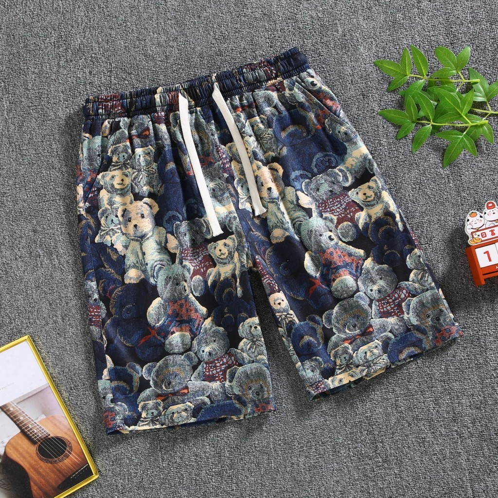 【xingji003.th】 五分裤男跨境外贸夏季沙滩裤男士休闲跑步运动短裤男分直筒裤潮Men's Cross border Foreign Trade Summer Beach Pant 【0416
