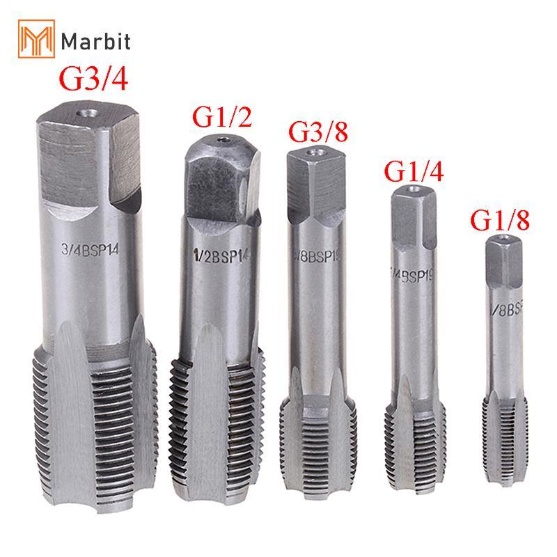 Marbit G1/8 1/4 3/8 1/2 3/4 HSS Taper ท่อแตะ BSP โลหะสกรูด้ายเครื่องมือตัด null