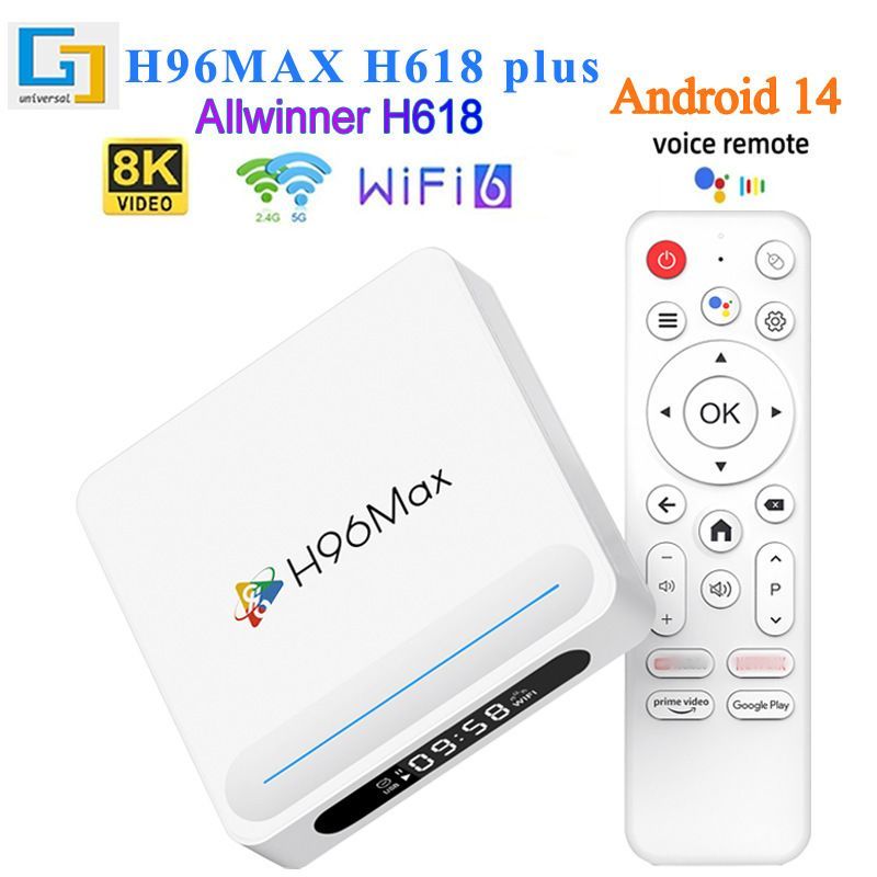 H96MAX H618 PLUS Set Top box H618 Android 14 HD 8K กล่องทีวี กล่องทีวี
