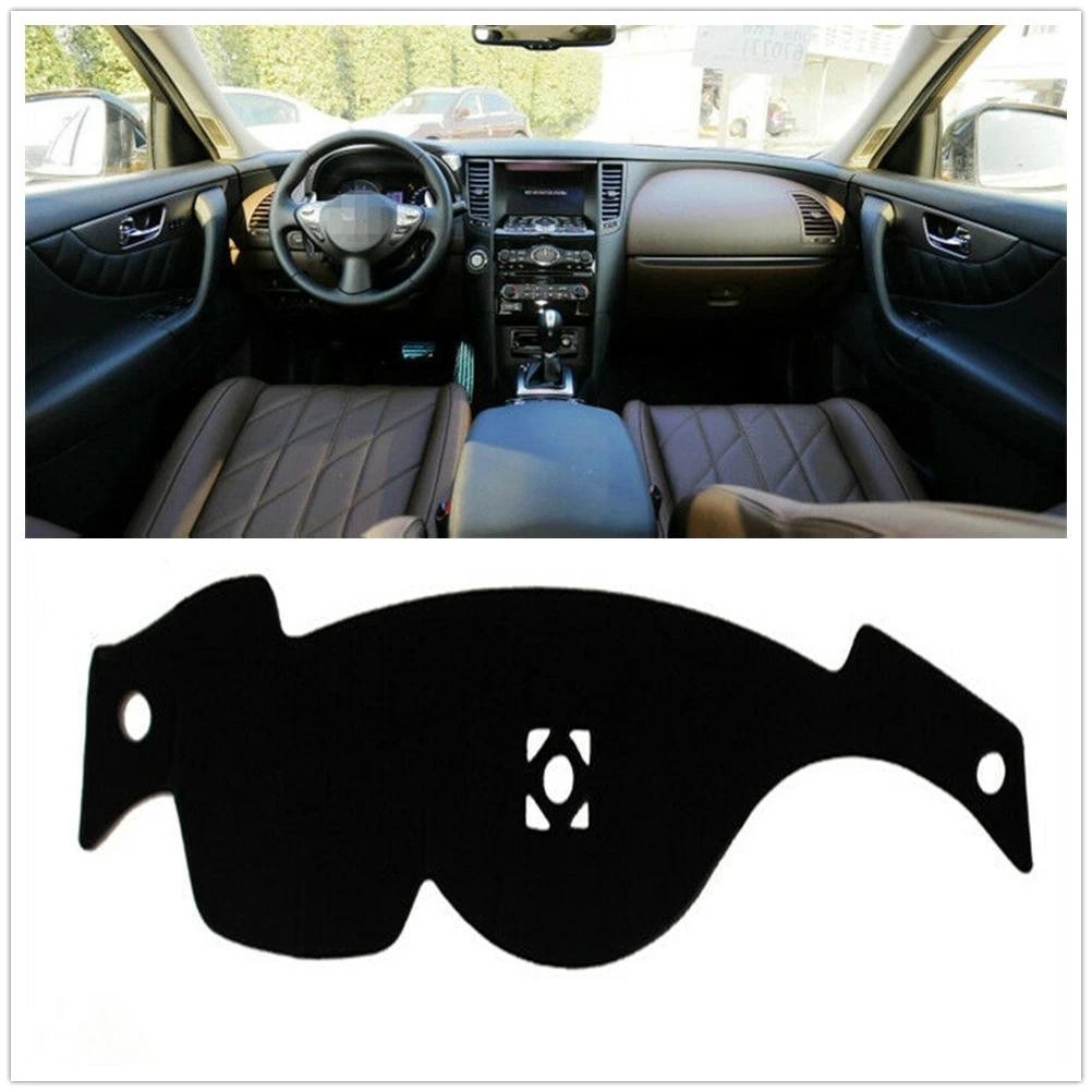 ฝาครอบแดชบอร์ดด้านหน้าพรมสําหรับ Infiniti QX70 2013-2016 สีดํารถ Dash Board ความร้อน Proof Mat Anti-