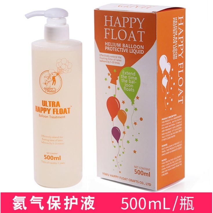 Helium Protection Liquid Balloon Protection Liquid ขวดใหญ่ 500ml ขยายเวลาลอยผงทองบรรจุ Liquid