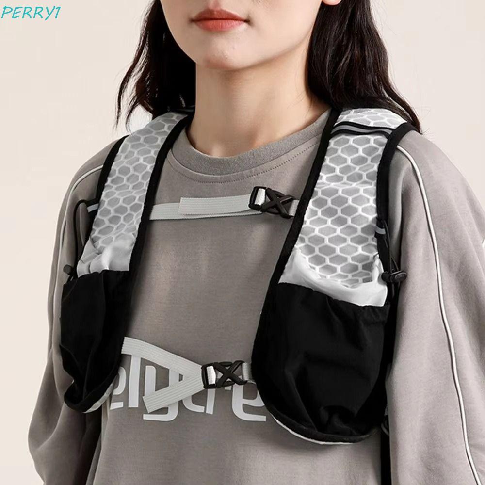 PERRY Running Hydration Vest Bag, Multifunctional Adjustable Running Vest Pack, Water Chest Pack สะด