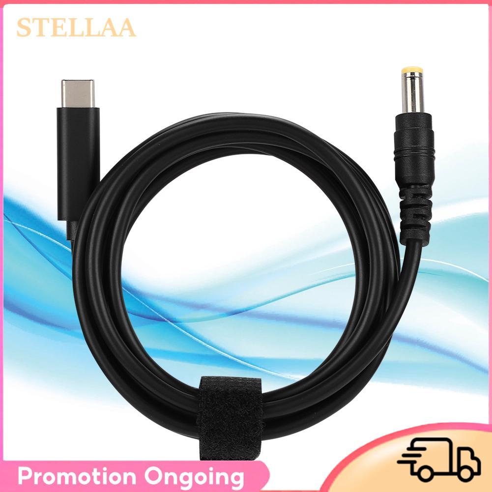 Stellaa Stellaa ASHATA Power Adapter Cable 1.5m Type-C ถึง 5.5 มม.x 2.5 มม.90W 19V-20V PD ชิปแล็ปท็อ