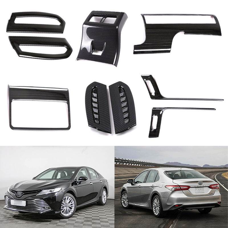 เหมาะสําหรับ 18 Toyota Camry Camry ไฟหน้าควบคุมด้านหลังท่อไอเสีย Air Outlets ด้านหน้าท่อไอเสีย Air O