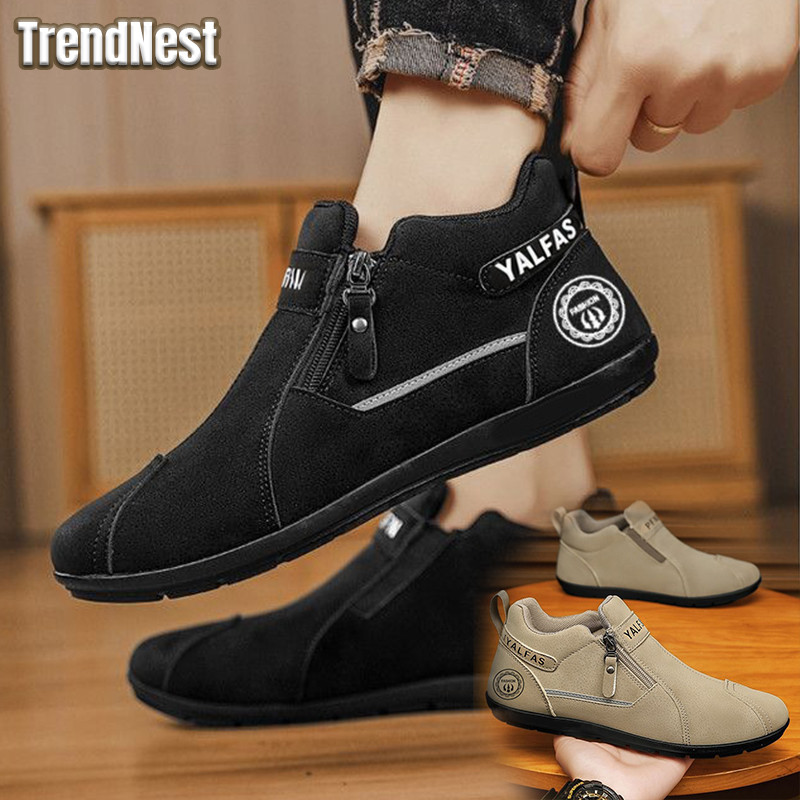รองเท้าสวมผู้ชาย (Slip-on) รุ่นใหม่ฤดูใบไม้ผลิ ใส่สบาย น้ำหนักเบา รองเท้าลำลอง รองเท้าทำงานพื้นแบน มีให้เลือก 2 สี