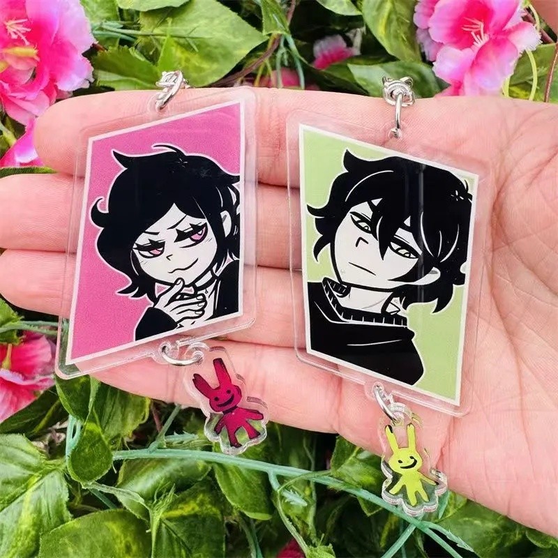 The Coffin of Andy และ Leyley Kawaii พวงกุญแจผู้หญิงน่ารักอะคริลิค Key Chain Man Key Holder อุปกรณ์เ