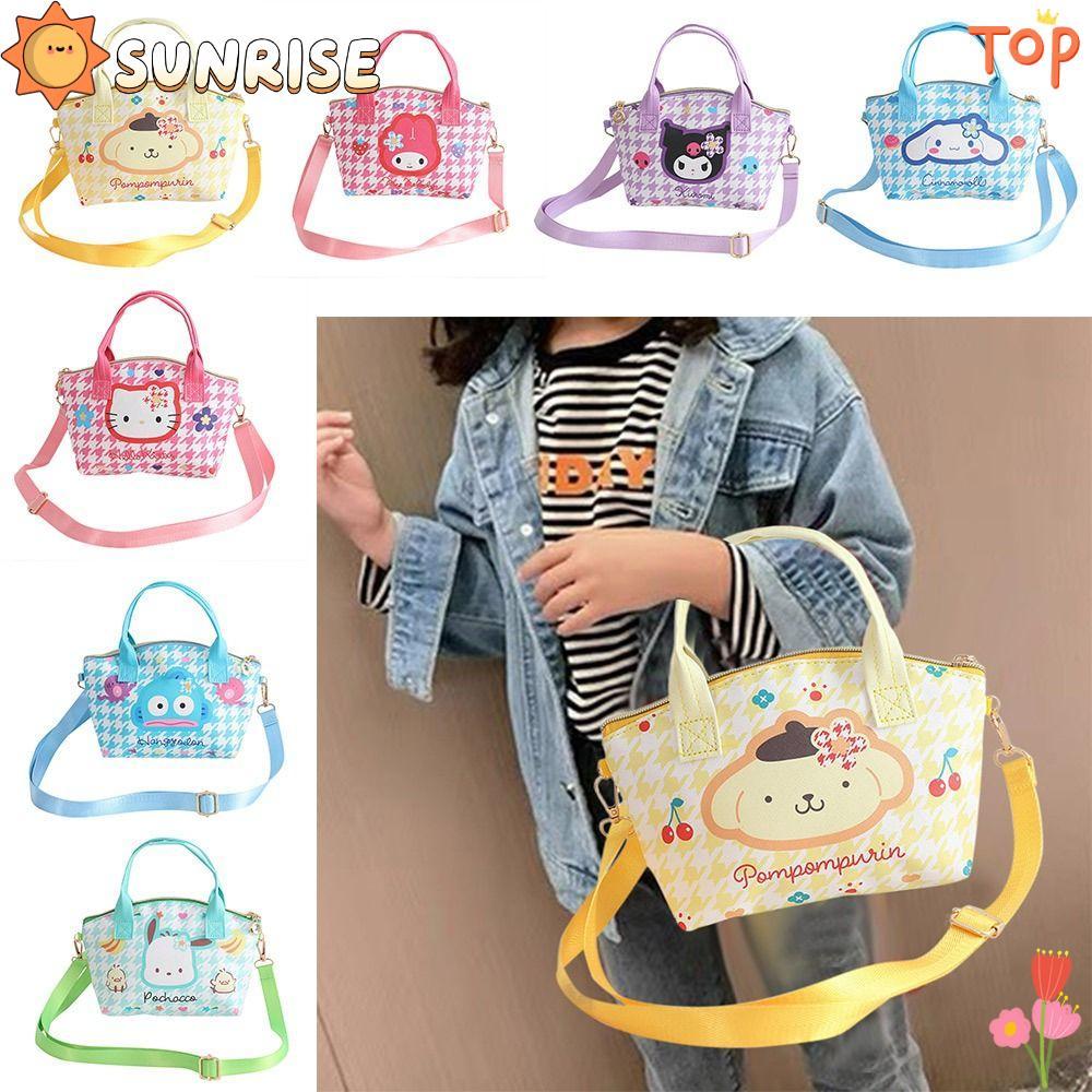 SUNRISE กระเป๋าสะพายข้าง Kawaii Melody Cinnamoroll Kuromi Design สำหรับผู้หญิง