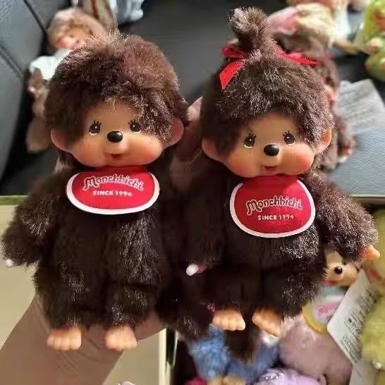 ตุ๊กตาน่ารัก Monchhichi ตุ๊กตาคลาสสิก Monchhichi จี้กระเป๋านักเรียนตกแต่งของขวัญวันเกิด