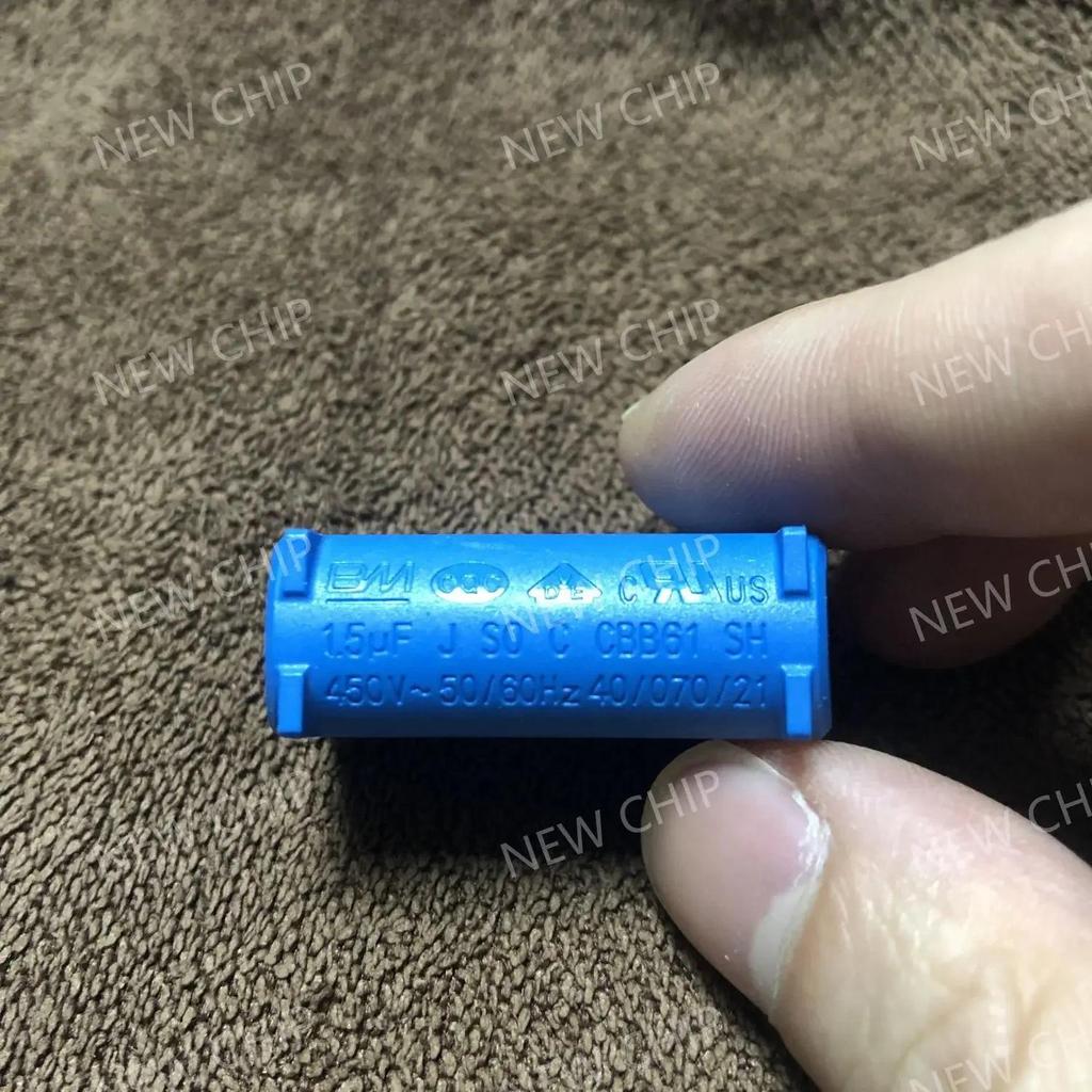5pcs CBB61 1uF 1.2uF 1.5uF 2uF 2.5uF 3uF 3.5uF 4uF 4.5uF 5uF 450V film capacitor Air conditioner inn