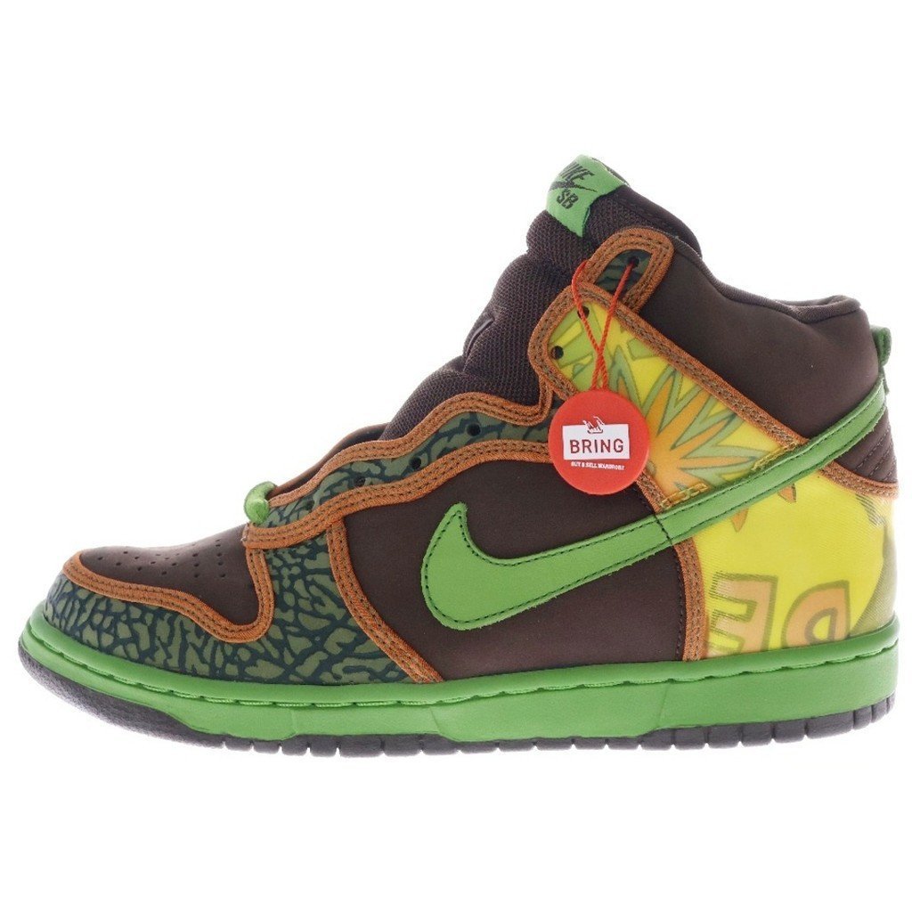 SB Base Layer vanced Professional Edition Dela Soul รองเท้าผ้าใบทรงสูงสีน้ําตาลสีเขียว US9 27.0 ซม.