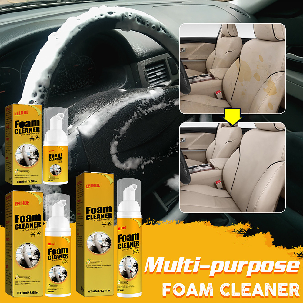 น้ํายาทําความสะอาดหนังภายในรถยนต์ Spot-removing Fast SeatsFoam Cleaner สําหรับรถยนต์