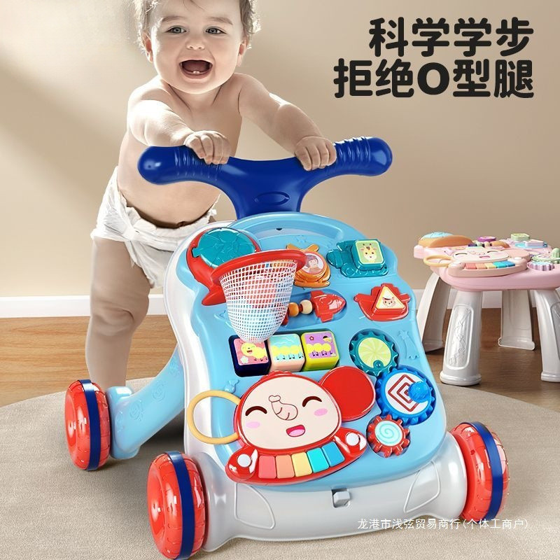 Baby Walker Anti-o-Shaped Leg Anti-Rollover Baby Walker Walking Walker ของเล่นเด็ก 1 ปี
