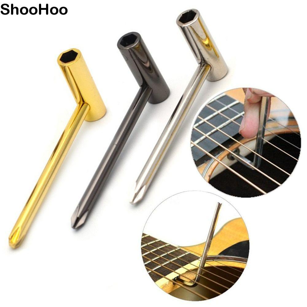 SHOOHOO ประแจก้านกีต้าร์ Truss, ประแจหกเหลี่ยมโลหะก้าน Truss, การปรับคอแบบพกพา 6.35 มม. ประแจอัลเลนส