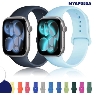 สายรัดซิลิโคนยางนุ่มกีฬา for IWatch Ultra 3 2 SE 3 Series 11 10 9 8 7 6 5 4 3 2 1 49มม 46มม 45มม 44มม 42มม 41มม 40 38มม