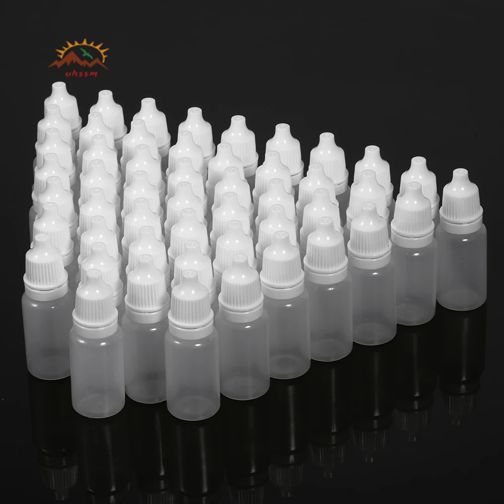 10ml พลาสติก Squeezable Eye Dropper ขวดแบบพกพา Eye Liquid Dropper พร้อมหมวกสําหรับ Essential-Oils