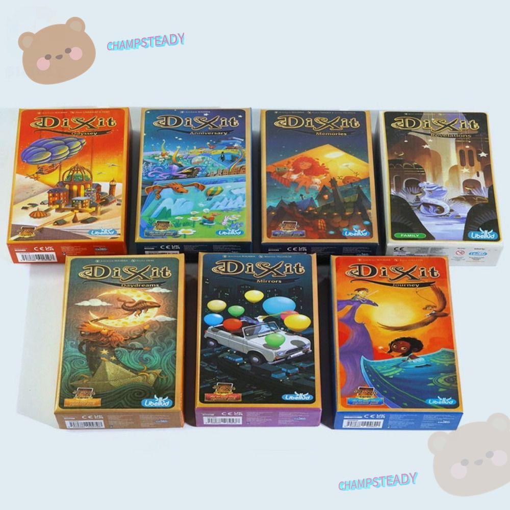CHAMPSTEADY 1Box Dixit Expansion Pack,เพื่อนเล่นCamping Party Board Game Card, Strategic English Edi