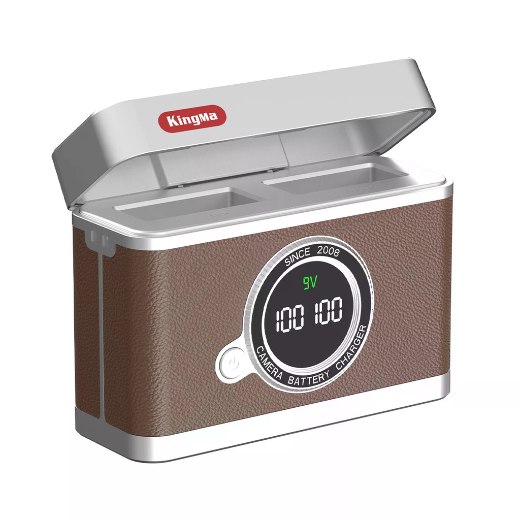 20W USB-C PD Dual Slot Charger สําหรับ LP-E17, พร้อมจอแสดงผลดิจิตอลอัจฉริยะ, สําหรับ Canon R8, R50, 