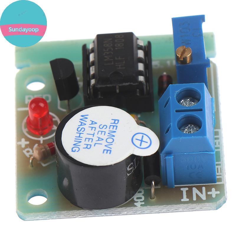 Sund Anti Over Discharge โมดูลป้องกันแรงดันต่ํา Audible Alarm Buzzer 9V 12V TH