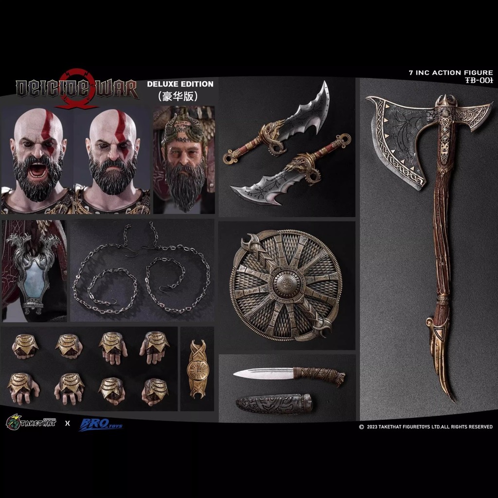 Brotoys x Takethes 1/12 God of War II Kratos Action Figure