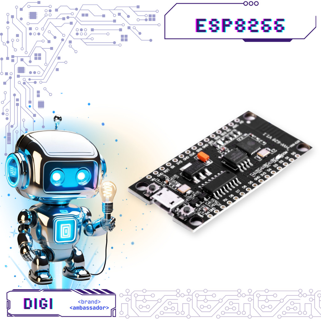 ESP8266 บอร์ดพัฒนา - ESP 8266 - Digibot